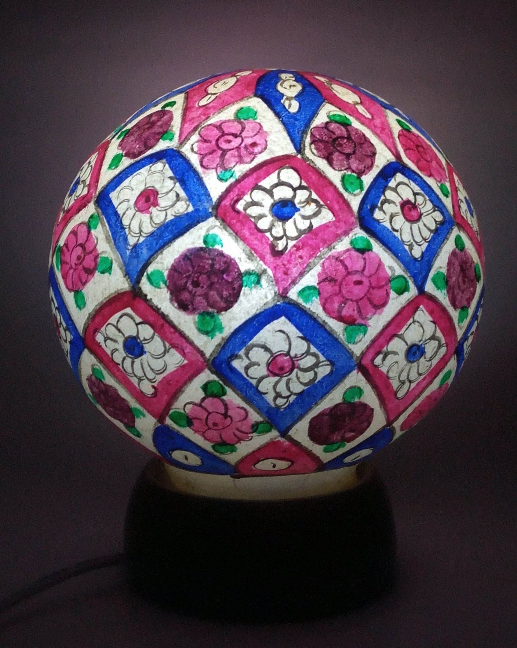 Camel Skin Table Lamp Globe Shaped