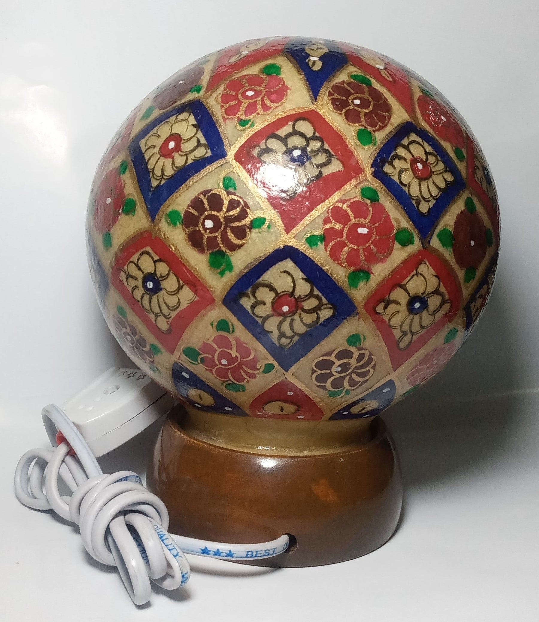 Camel Skin Table Lamp Globe Shaped