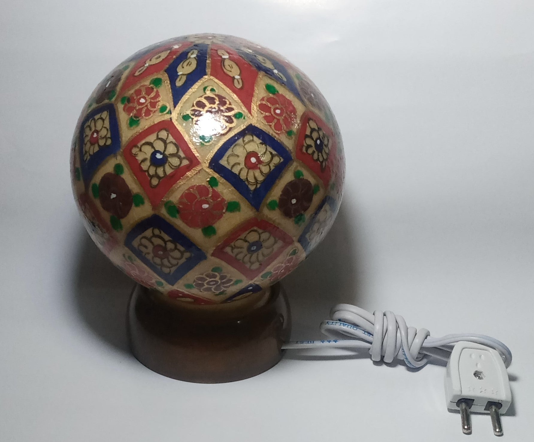 Camel Skin Table Lamp Globe Shaped