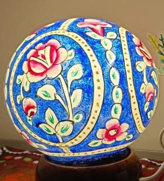 Camel Skin Table Lamp Globe Shaped
